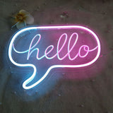 Roomtery Pink/Blue Hello Neon Sign, view 2