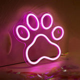 Roomtery Pink Cat Paw LED Neon Sign, view 2