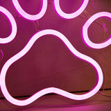 Roomtery Pink Cat Paw LED Neon Sign, view 3