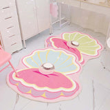Roomtery Pink Clamshell Throw Accent Rug, view 2