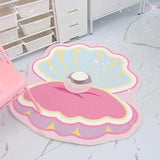 Roomtery Pink Clamshell Throw Accent Rug, view 3