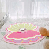 Roomtery Pink Clamshell Throw Accent Rug, view 6