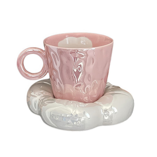 Roomtery Pink Cloud Ceramic Coffee Cup Set