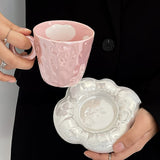 Roomtery Pink Cloud Ceramic Coffee Cup Set, view 2