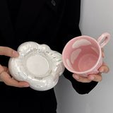 Roomtery Pink Cloud Ceramic Coffee Cup Set, view 3