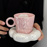 Roomtery Pink Cloud Ceramic Coffee Cup Set, view 4