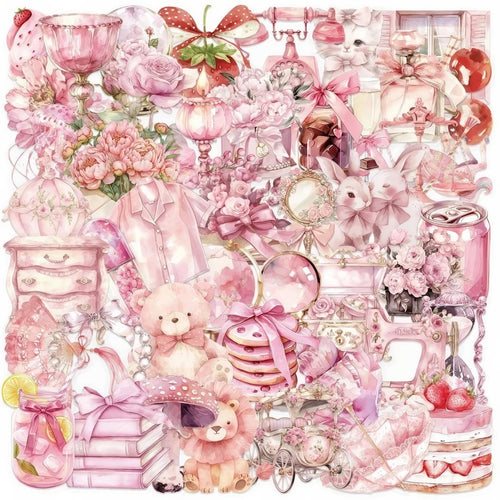Roomtery Pink Coquette Girl Aesthetic Sticker Pack