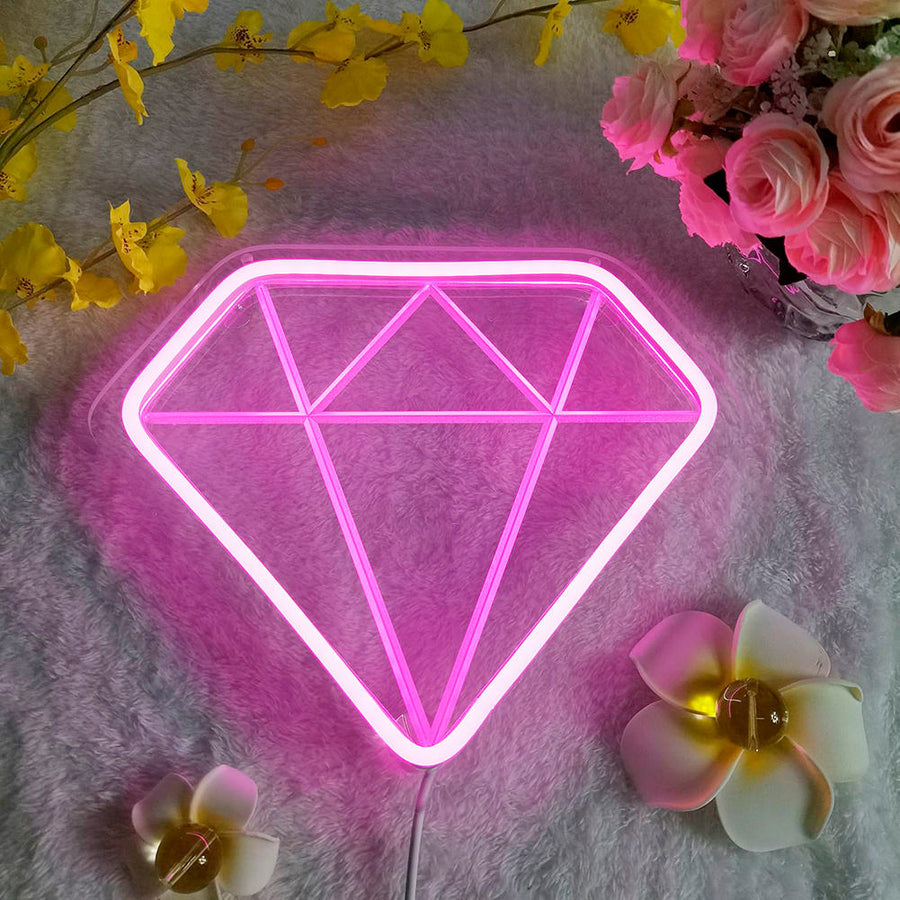 Roomtery Pink Diamond Neon Sign