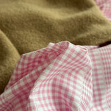 Roomtery Pink Gingham Stripes Bedding Set, view 3