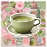 Roomtery Pink & Green Spring Aesthetic Sticker Set, view 2