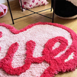 Roomtery Pink Love Heart Tufted Accent Rug, view 2