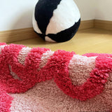 Roomtery Pink Love Heart Tufted Accent Rug, view 3
