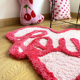 Roomtery Pink Love Heart Tufted Accent Rug, view 4