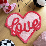 Roomtery Pink Love Heart Tufted Accent Rug, view 5