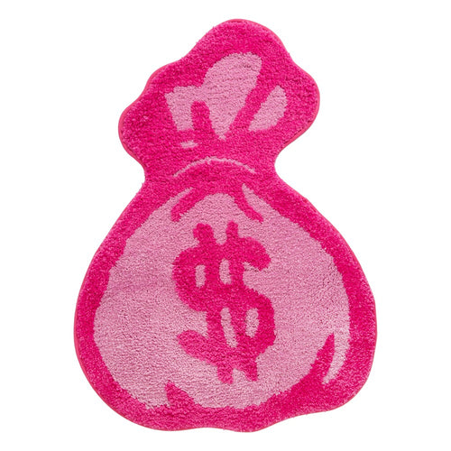 Roomtery Pink Money Bag Tufted Accent Rug