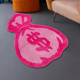 Roomtery Pink Money Bag Tufted Accent Rug, view 5