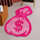 Roomtery Pink Money Bag Tufted Accent Rug, view 6