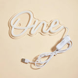 Roomtery Pink "One" LED Wall Neon Sign, view 5