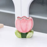 Roomtery Pink Tulip Ceramic Pen Holder, view 6