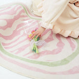 Roomtery Pink Zebra Print Accent Rug, view 2