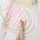 Roomtery Pink Zebra Print Accent Rug, view 3