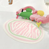 Roomtery Pink Zebra Print Accent Rug, view 4