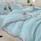 Roomtery Plain Stitched Shell-Edge Bedding Set, view 3
