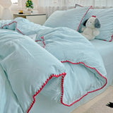 Roomtery Plain Stitched Shell-Edge Bedding Set, view 4