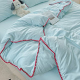 Roomtery Plain Stitched Shell-Edge Bedding Set, view 5