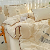 Roomtery Plain Stitched Shell-Edge Bedding Set, view 6