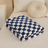 Roomtery Plush Checkered Throw Blanket, view 3