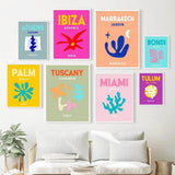 Roomtery Preppy Cities Bright Canvas Posters, view 2