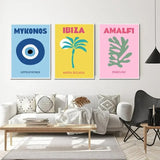 Roomtery Preppy Cities Pastel Canvas Posters, view 4