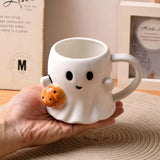 Roomtery Pumpkin Ghost Halloween Mug, view 4