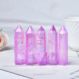 Roomtery Purple Aura Clear Quartz Crystal Tower, view 4