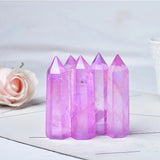 Roomtery Purple Aura Clear Quartz Crystal Tower, view 5
