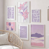 Roomtery Purple Minimal Art Canvas Posters, view 2