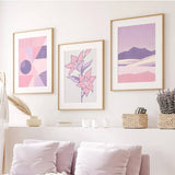 Roomtery Purple Minimal Art Canvas Posters, view 3