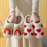 Roomtery Rainbow Soft Plush House Slippers, view 2