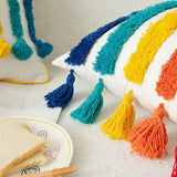 Roomtery Rainbow Tassels Cushion Cover, view 3