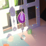 Roomtery Raw Stone Cut Crystal Suncatcher, view 3