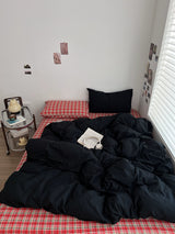 Roomtery Red Christmas Plaid Bedding Set, view 2