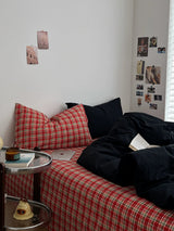 Roomtery Red Christmas Plaid Bedding Set, view 6