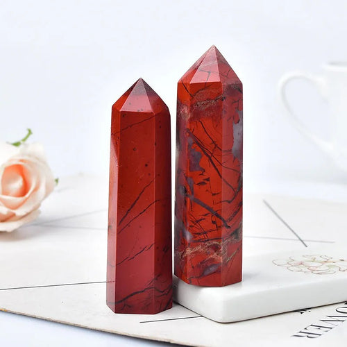 Roomtery Red Jasper Crystal Tower
