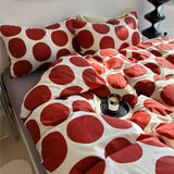 Roomtery Red Large Polka Dot Bedding Set, view 3