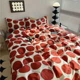 Roomtery Red Large Polka Dot Bedding Set, view 4