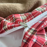 Roomtery Red Plaid Aesthetic Bedding Set, view 5