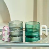 Roomtery Retro Ripple Glass Mug, view 2
