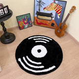 Roomtery Retro Vinyl Record Tufted Round Rug, view 2