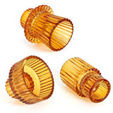 Roomtery Ribbed Glass Mini Desk Candle Holders Set, view 4